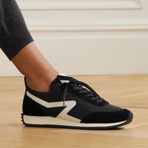 Rag & Bone Retro Runner suede and leather-trimmed recycled shell sneakers